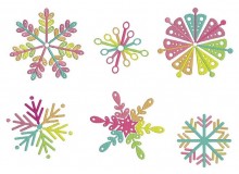 Stickserie - Colored Snowflakes